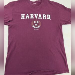 Harvard University Maroon Tee Shirt Size  Medium